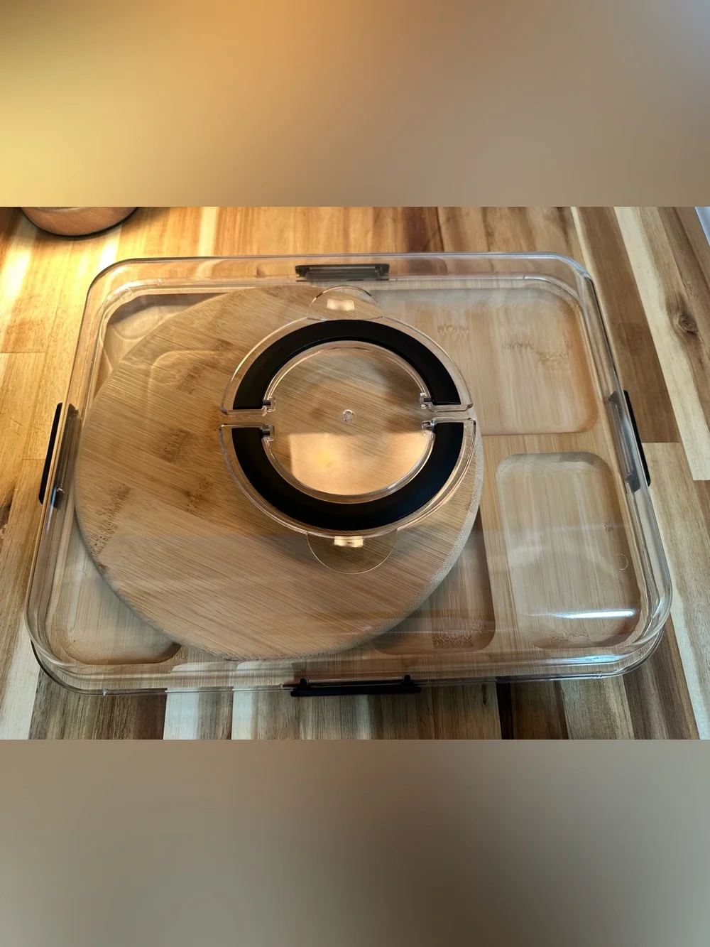 Clear Acrylic Food Storage Lid with Black Seal - Home Accents